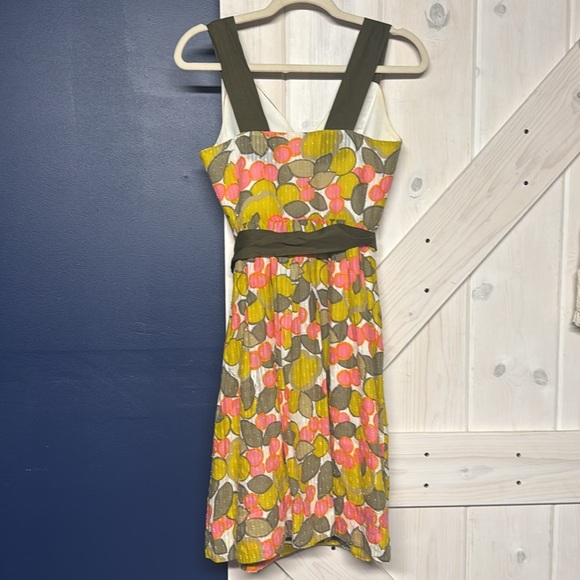 Milly of New York Swiss Dot Cotton Lemon & Cherry Print Mini Dress Size 2 - Picture 9 of 10